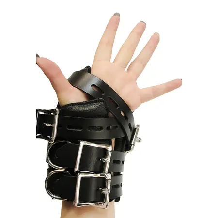 Strict Leather Four Buckle Anatomic Suspension Cuffs Black Adjustable