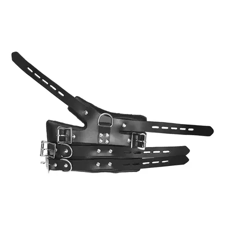 Strict Leather Four Buckle Anatomic Suspension Cuffs Black Adjustable