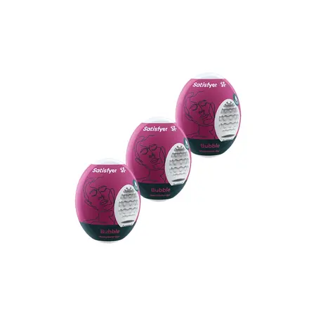 Satisfyer Eggs Set intimni sistem – 3 cyber-skin teksturirana modela
