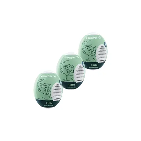 Satisfyer Intimate Egg Set Riffle 3-Pack - Skin-Like Texture, No Lubricant Needed
