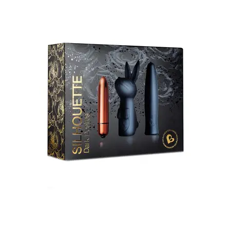 Silhouette Dark Desires Set – kolekcija intimnih igračaka, crna, 3 kom