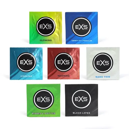 EXS Variety Pack 1 – 48 premium lateks kondoma, mešoviti tipovi i ukusi
