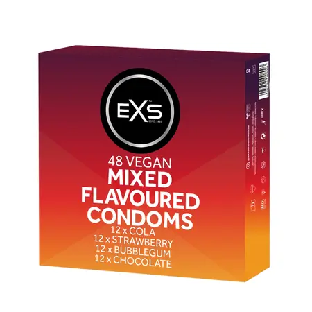 EXS Mixed Flavours lateks kondomi, pakovanje od 48 komada – raznovrsna aromatična selekcija