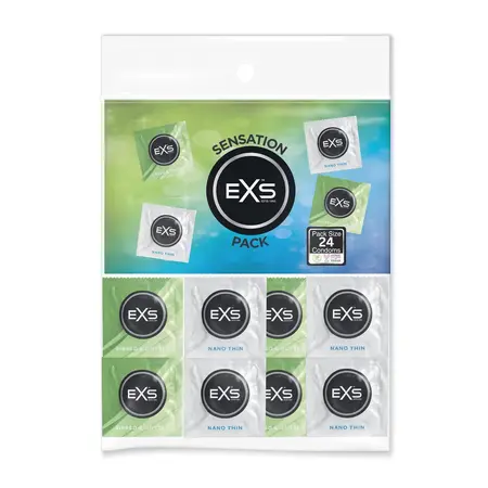 EXS Sensation Pack 24kom - Nano Thin & Rebrasti Tačkasti Raznovrsni Set