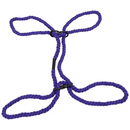 Restrain Bind Tie Konopljine Lisice 6mm Podesive Ljubičaste - Zglob Ruke ili Nogu