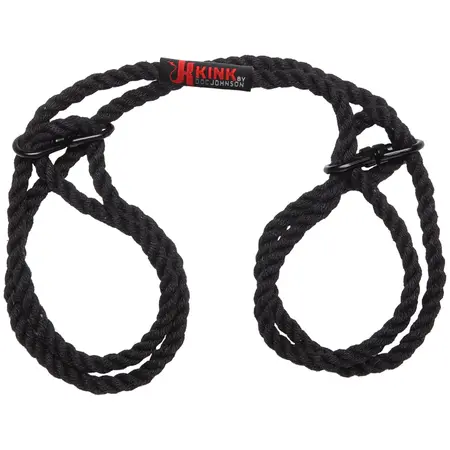Restrain Bind Tie 6mm Konopljine Lisice Crne - Podesive za Ruke ili Noge