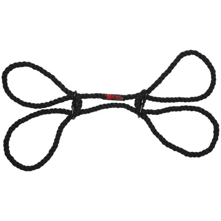 Restrain Bind Tie 6mm Konopljine Lisice Crne - Podesive za Ruke ili Noge