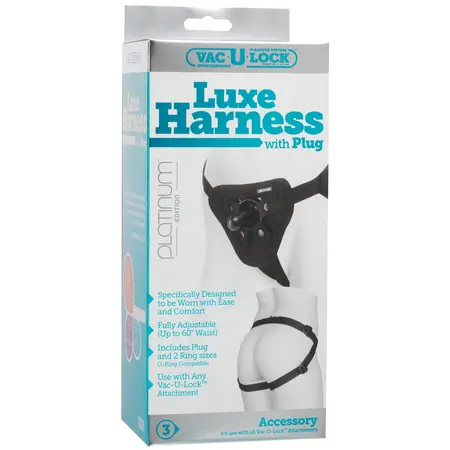 Doc Johnson Luxe Harness Adjustable Neoprene System Black 69”