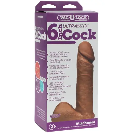 Doc Johnson UR3 Model 6 Intimate Accessory Dual-Density Brown 16 cm