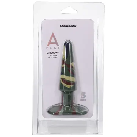 A-Play Groovy Silicone Plug 12cm Camouflage - Unique Multicolor Design
