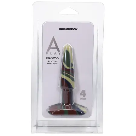 A-Play Groovy Silicone Plug 10 cm - Unique Camouflage Design