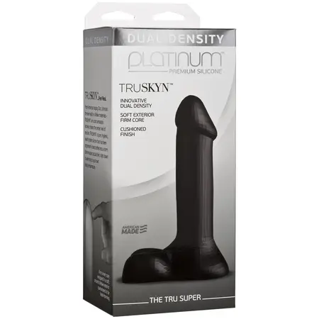 Doc Johnson TRUSKYN The Tru Super Black - Dual Density Silicone Model