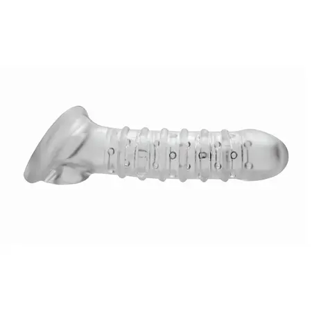 Tom of Finland teksturirani produžni rukav Silikon Crni 16cm