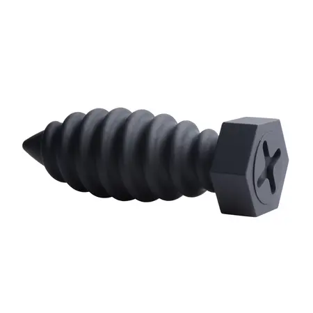 Tom of Finland Screw U Silicone Plug Large Black Collector Edition