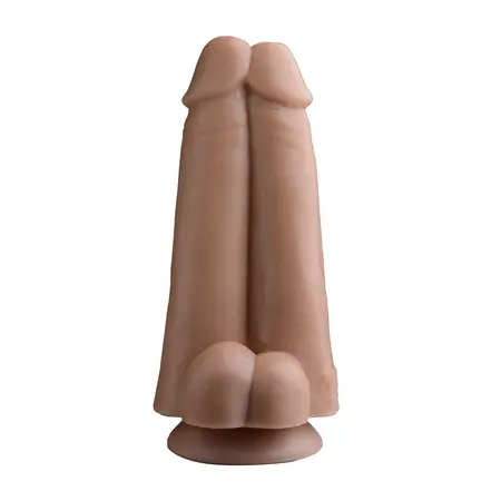 Tom of Finland Intimate Dual Shaft Model, Suction Base, Black, 26 cm