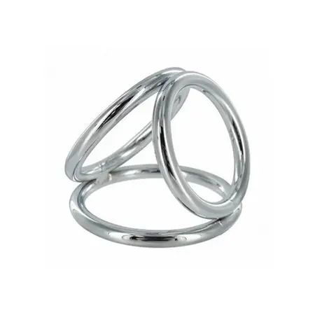 Master Series Triad Chamber Metal Chastity System Medium Size