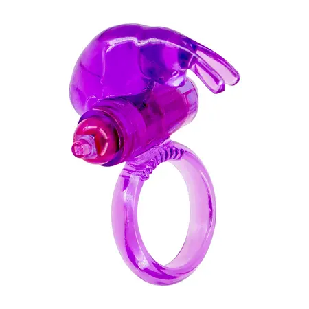 Ultra mekani vibrirajući jelly zečji prsten ToyJoy - Fleksibilni silikon, Prozirni
