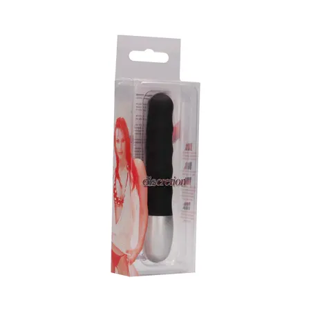 Discretion Ribbed Mini Vibrator Compact Travel Model Purple