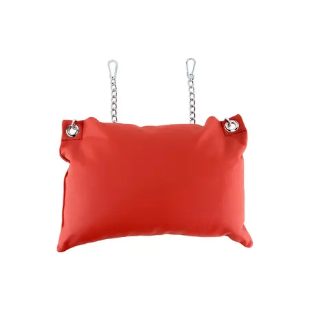 Mr Sling Red Leather Cushion - Adjustable Comfort Accessory, 20 cm Chains