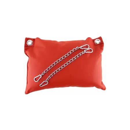 Mr Sling Red Leather Cushion - Adjustable Comfort Accessory, 20 cm Chains