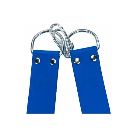 BlueBoys Leather Sling Loops Foot Support Set - Blue, Adjustable, Metal Rings