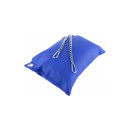 Mr Sling Leather Support Cushion Blue - Chain Attachment, 20 cm, EU Made