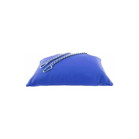 Mr Sling Leather Support Cushion Blue - Chain Attachment, 20 cm, EU Made