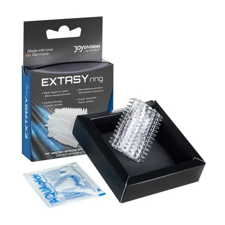 JOYDIVISION EXTASYring Elastični Potporni Prsten sa Stimulativnom Teksturom, Prozirni
