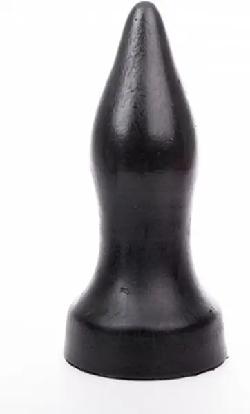 Hung System Patrol Model 23 cm Black Anal Plug with Suction Base