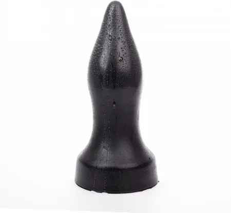 Hung System Patrol Model 23 cm Black Anal Plug with Suction Base