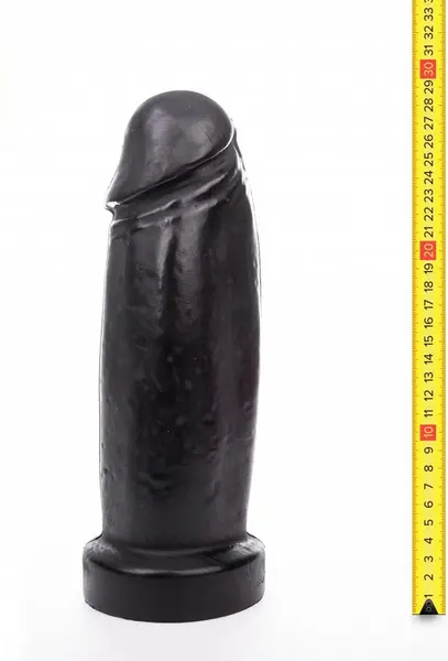 Hung System Schlong Black Plug 28 cm - Large Intimate Insertable Model