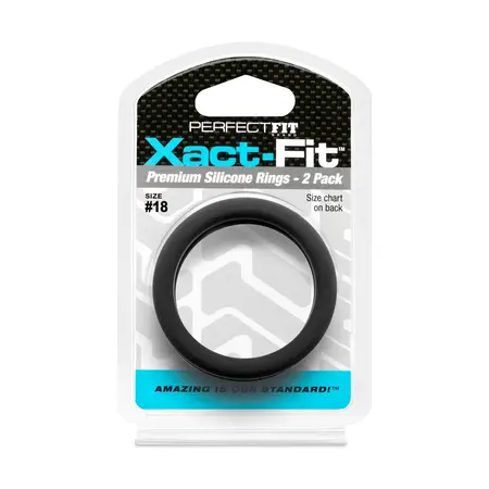Perfect Fit Xact-Fit #18 intimni prstenovi za podršku 2-pack, mekani silikon
