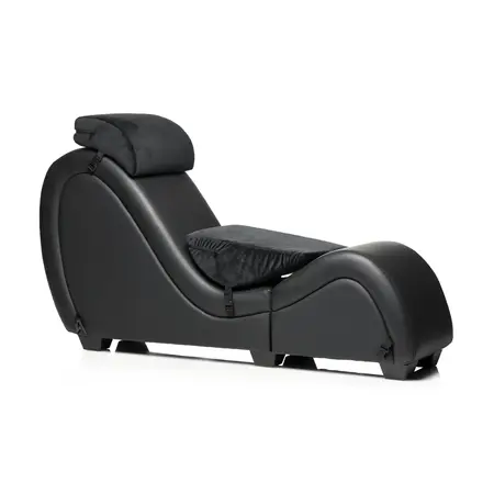 XR Brands Kinky crna intimna ležaljka sa potpornim jastucima