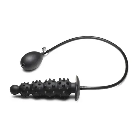 XR Brands Ass Puffer Nubbed Inflatable Silicone Plug Crni