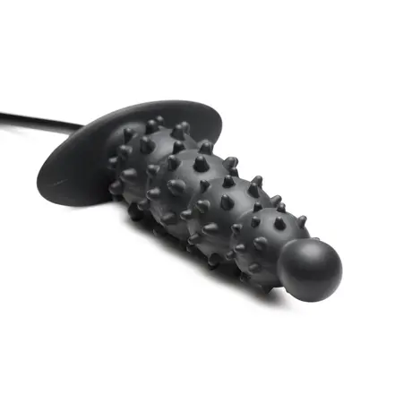 XR Brands Ass Puffer Nubbed Inflatable Silicone Plug Crni