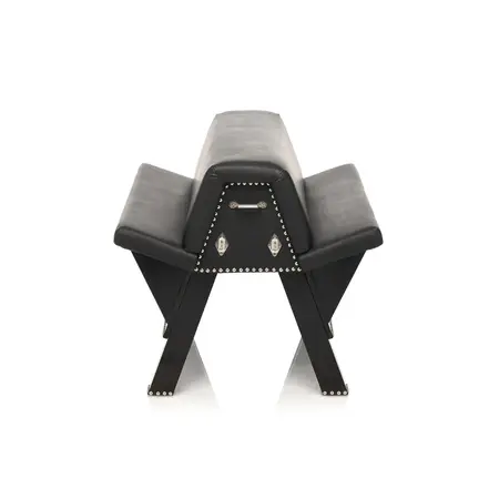 Bareback Submission Horse Black - Classic Restraint Bench, Vegan Leather