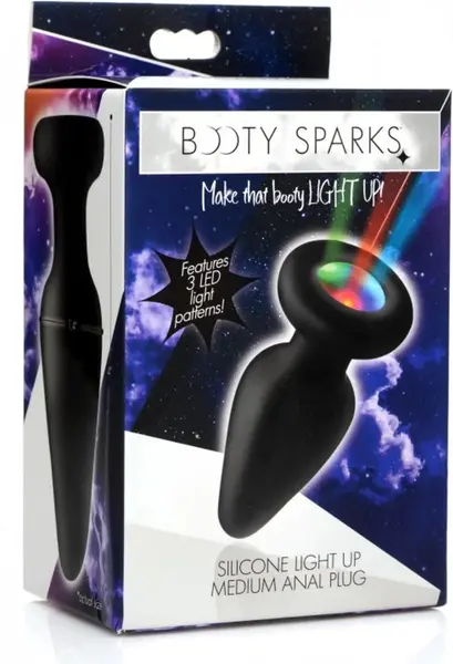 Light-Up Silicone Intimate Plug Medium with Multicolor LED System