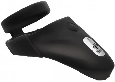 XR Brands Master Series Silicone Ring with Vibrating Base Black