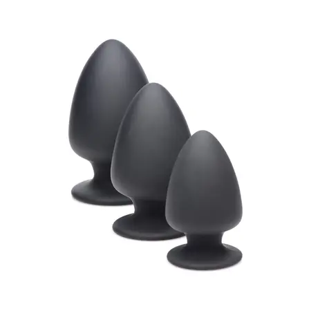 XR Brands Squeezable Plug Large - Flexible Silicone, Thermo-Reactive