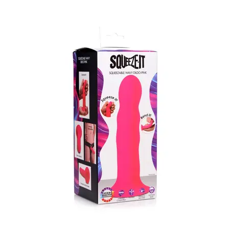 Blush Novelties Squeezable Wavy Model with Suction Base, Flexible, 19 cm
