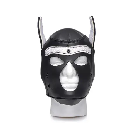 XR Brands Neoprene Puppy Mask Flexible Ears Black Universal Size