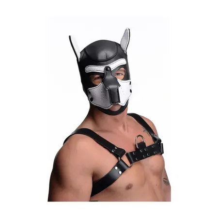 XR Brands Neoprene Puppy Mask Flexible Ears Black Universal Size