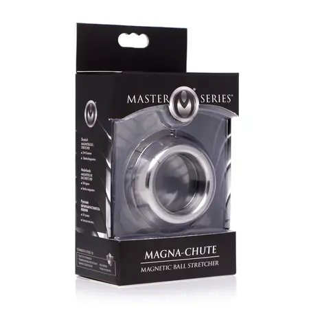 XR Brands Magna-Chute Magnetni Nerđajući Čelik Testikularni Prsten 244g