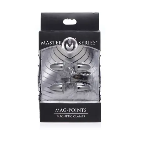XR Brands MagPoints Magnetic Nipple Clamp Set - Gun Metal Finish