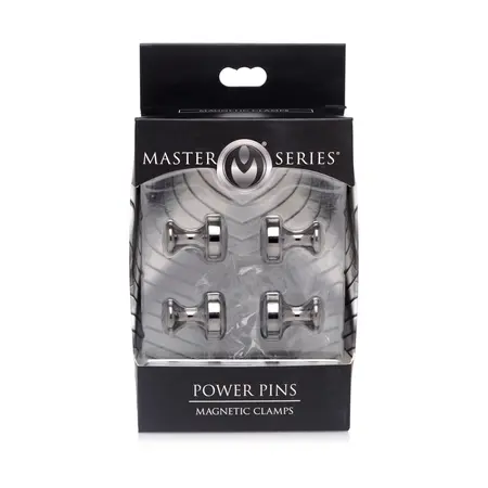 XR Brands Power Pins Magnetic Clamp Set, Nickel-Free, Gunmetal Finish