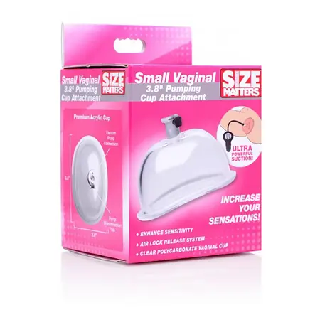 XR Brands Acrylic Anatomical Intimate Pump with Small Cup Attachment