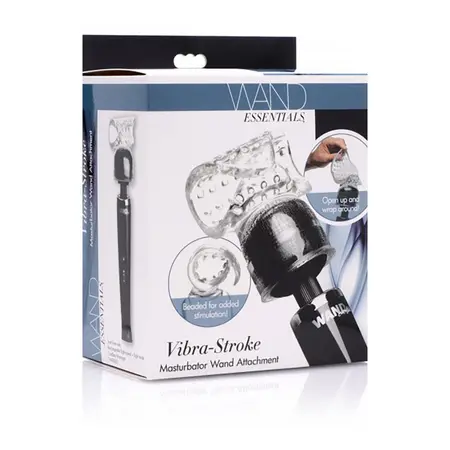 XR Brands Vibra-Stroke Wand Attachment With Wall Mount, Flexible Design