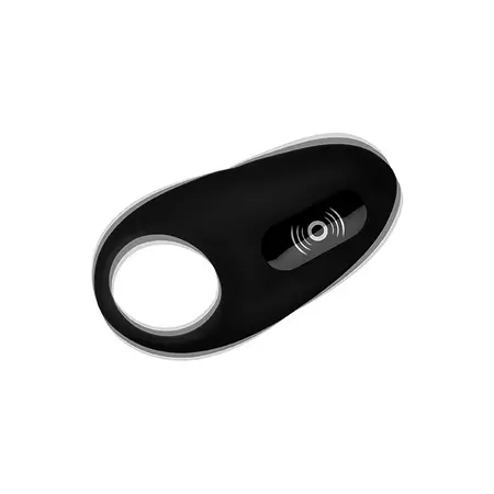 XR Brands Vibrating Ring with Remote Control, Black, Adjustable Silicone