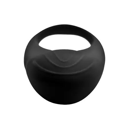 XR Brands Vibrating Ring with Remote Control, Black, Adjustable Silicone