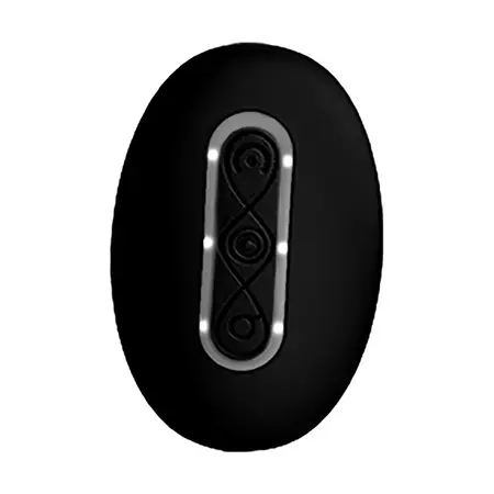 XR Brands Vibrating Ring with Remote Control, Black, Adjustable Silicone